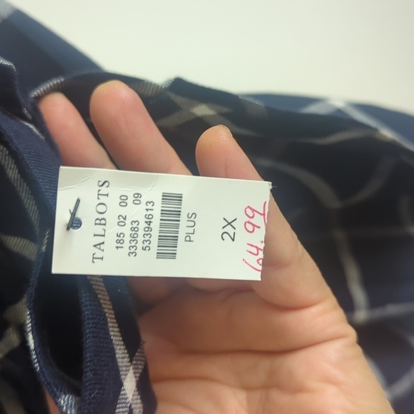 MWT Talbots Plus Rayon Pop-Over Tunic Top Women's 2X - Picture 6 of 9